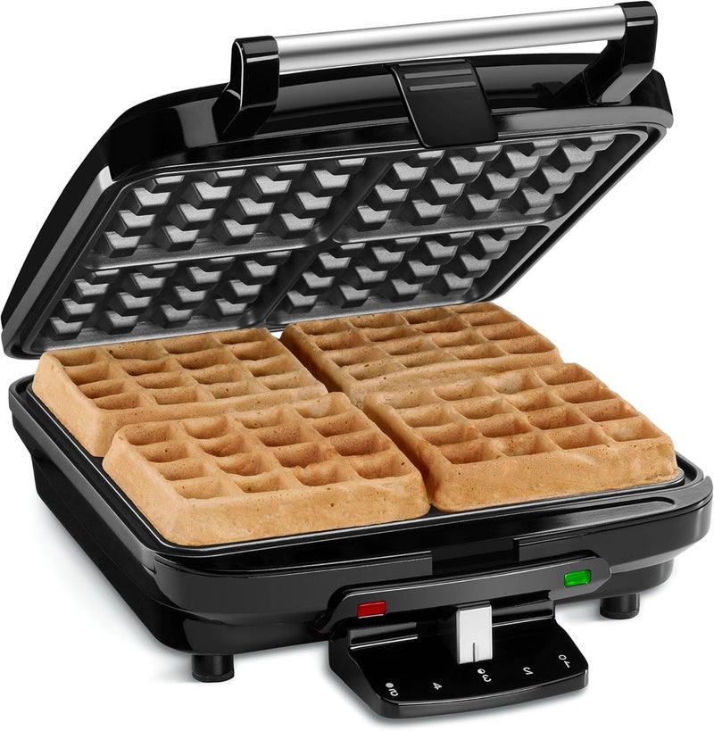 Cuisinart صانعة الوافل البلجيكية 4 شريحة - مربع، WAF-150NAS - Image 1